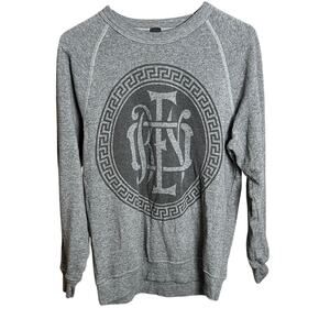 Obey Graphic Sweatshirt Gray Logo Crewneck Streetwear Pullover - M